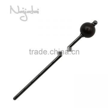 Dark Japanese Vintage Wooden Hairpin Metal Chain Hair Stick