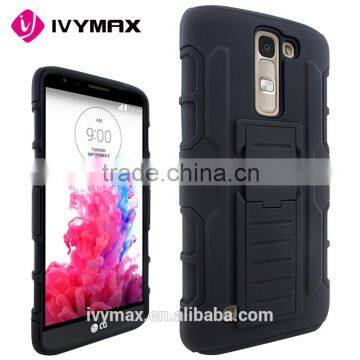 IVYMAX Rugged Hybrid Kickstand Full Cover Case with Video Watching Stand for LG K7/LG Tribute 5 LS675 case