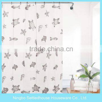 Animal Design Bathroom Curtain, Printed Tortoise PEVA Shower Curtain