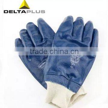 Deltaplus oilproof nitrile cotton jersey lining fully coated safety gloves