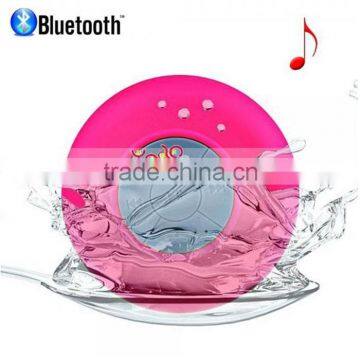 Waterproof Mini Bluetooth Speaker With Suction Cup Rose Red