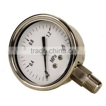 high quality mbar nitrogen pressure gauge from ningbo zend factory