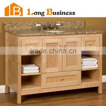 LB-LX2060 Popular Solid Simple Elegant Wooden Bathroom Cabinet Vanity