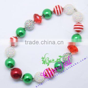 New Arrival High Quality Fashionable Kids Costume Jewelry Handmade Bubblegum Beads Necklace For Kids Christmas Gift
