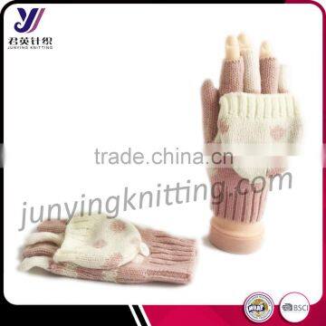 Cheap winter wool felt knitted half finger gloves factory wholesale sales (accept the design draft)