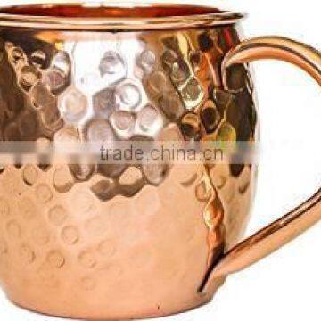 Moscow Mule Hammered Copper Barrel Mugs, Solid Copper Beer Mugs, Copper Drinking Mugs