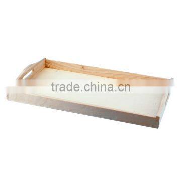 manufacture low price hotel coffee wooden tray with OEM