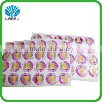 Cheap custom color printed small round household label, waterproof adhesive sticker, adhesive household sticker