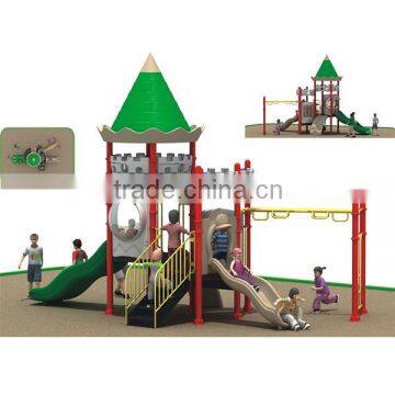 Mini castle-style outdoor kindergarten play equipment with 16 optional site sizes