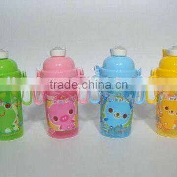 plastic kid water bottle with handle