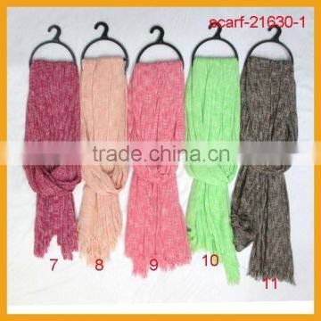 Plain Style and Printed Pattern 100 Viscose Scarf photo-2