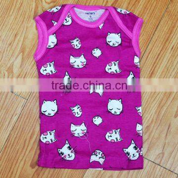 Baby Cloths Sleeveless Printed Cotton Tshirts for Baby photo-2