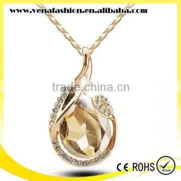 Cheapest Women Glass Crystal Necklace Jewelry