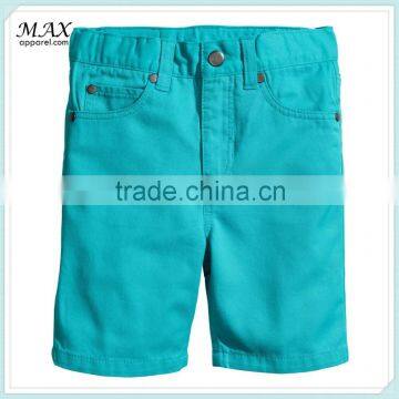 Kids clothing wholesale china five pockets 100%cotton kid twill shorts