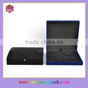 Fancy Black Plastic Jewelry Gift Box For Necklace/Pendant Wholesale & Custom Necklace Package Box photo-3