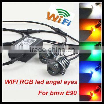 for bmw e60 led headlight 20w wifi control rgb angel eyes head lamp for bmw e90 color changing led angel eyes marker light