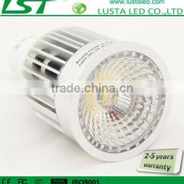 LED COB Spotlight, Anti-glare Lens Design, 90-100lm/W, 3 Years Warranty,7W 2700K GU10 LED