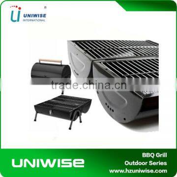 Portable Foldable Barrel Camping Kettle Garden BBQ Charcoal Grill