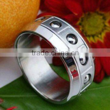 Solid health titanium ring with magnetic for men