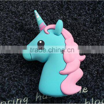 Manufacturer wholesale emoji power bank PVC American unicorn power bank emoji battery charger unicorn battery charger