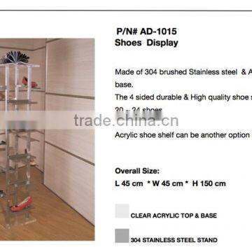 4 Sided 304 Stainless Steel Shoe Store Display Racks photo-2