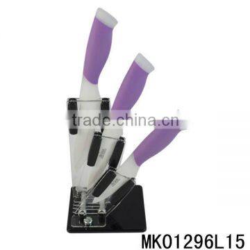 3PCS CERAMIC KNIFE + ACRYLIC HOLDER WITH COLOR BOX