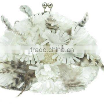 2015 681A140009 new metal frame fur decorated evening clutch