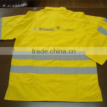 yellow high quality new design wholesale fashion Europe market TC workwear overall work cloth