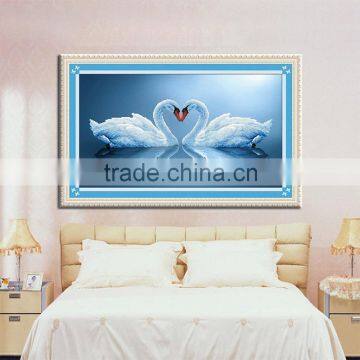 Swan Heart DIY Crystal Diamond Painting, Rhinestone Painting, Counted Paint By Number Kits photo-2