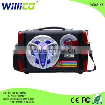 Mini portable FM speakers bluetooth speaker with rechargeable battery