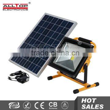 50w portable outdoor movable solar rechargeable led flood light