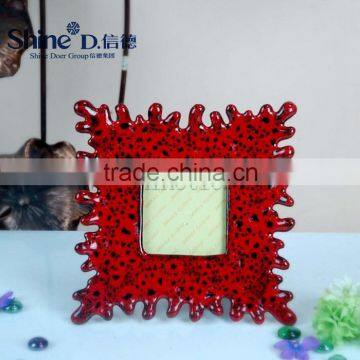 Ceramic red coral shape photo frame lovely picture frame gift