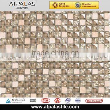 glass mix stone anti-skid mosaic laminate floors