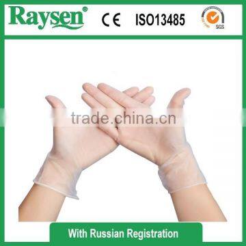 CE standard disposable vinyl gloves for hair dye