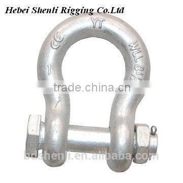 M4 hot dip galvanized carbon steel bow shackle