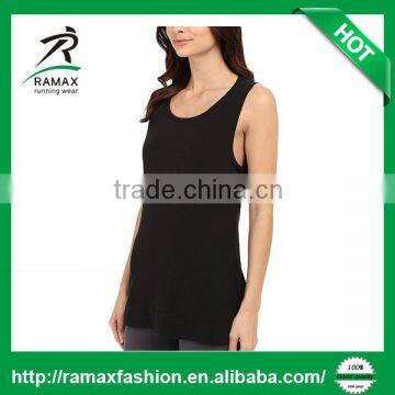 Ramax Custom Women Sleeveless Draped Back Design Workout Tank Top photo-2