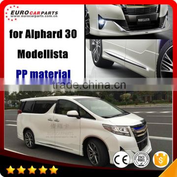 2016 alphard body kits fit for 2016 year alphard to Modellista aero style PP alphard front lip, grille, door trims