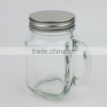 16oz Clear Glass Mason Jar With Silver Lid and Straws photo-6