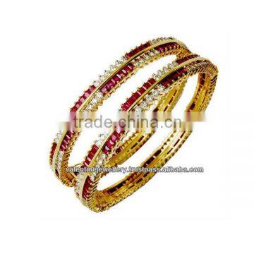 Ruby diamond women's bangle