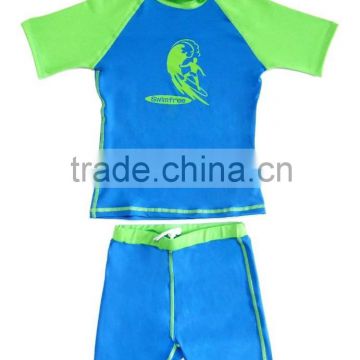 Custom Kids Lycra Cloths Rush Guard Shorts Sleeve for Swimming