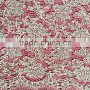 2015 Wholesale French Guipure Cord jacquard Lace fabric for apparel SAY056C