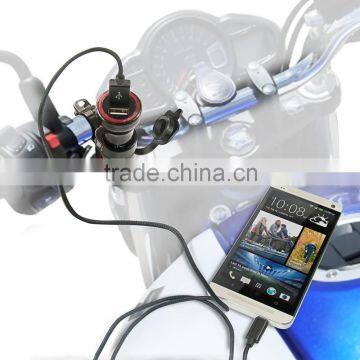 DC 12V Waterproof Motorcycle Cigarette Lighter usb charger for Smartphone