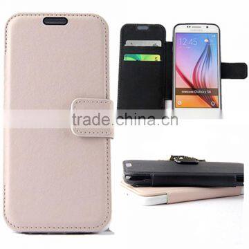 Good quality durable leather flip case for samsung galaxy s6
