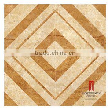 800*800 water Jet high polished beige marble tile for flooring tiles prices