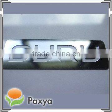 Laptop thin metal name sticker
