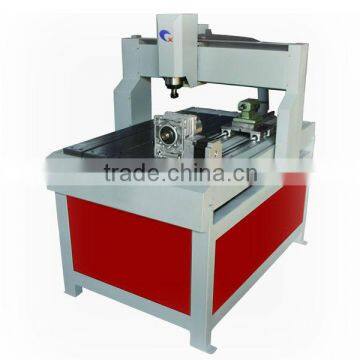 Wood cnc router column engraving machine with rotary axis