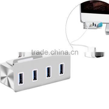 Premium 4 Port Usb 3.0 Hub for LCD Display, Shelves or Desks That is 1" Thick or Less [sliver] photo-4