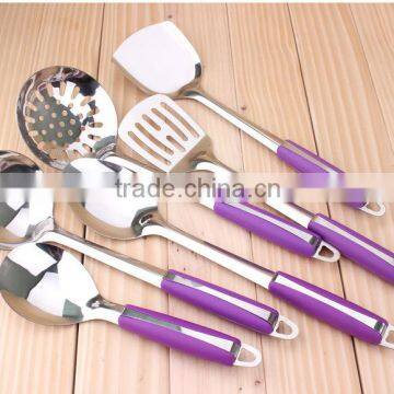 PP Plastic Handle 201 Stainless Steel cooking Utensil Set