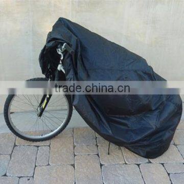 Outdoor inflatable black polyester electric bike cover