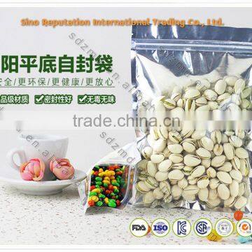 Transparent aluminum foil bag for food packaging with zipper top in best quality